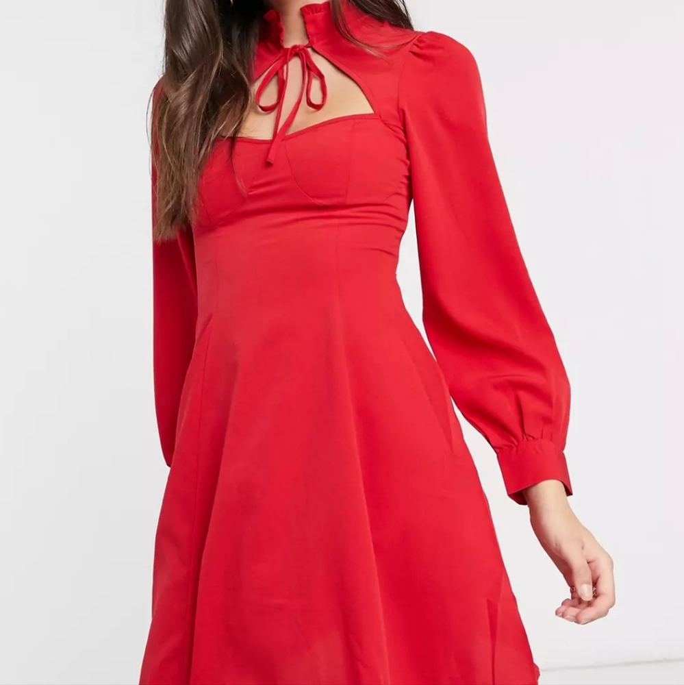 Asos Design high neck cut out dress